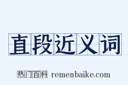 直段近义词是什么意思的图片
